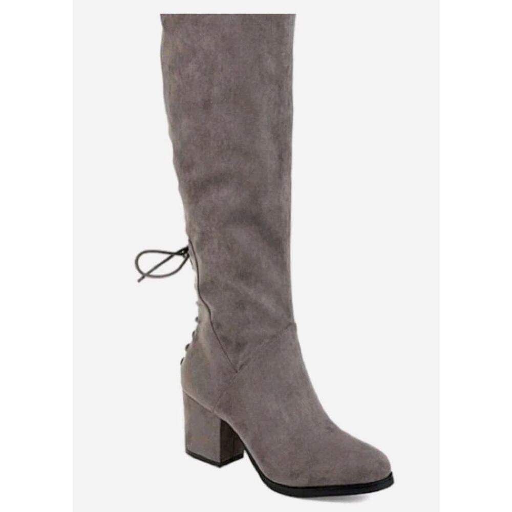 Journee collection ~Woman Size 12~ Leeda-Med Beige Boots Wide Calf NWOB.